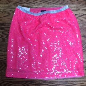 Gap pink sequin holiday party skirt